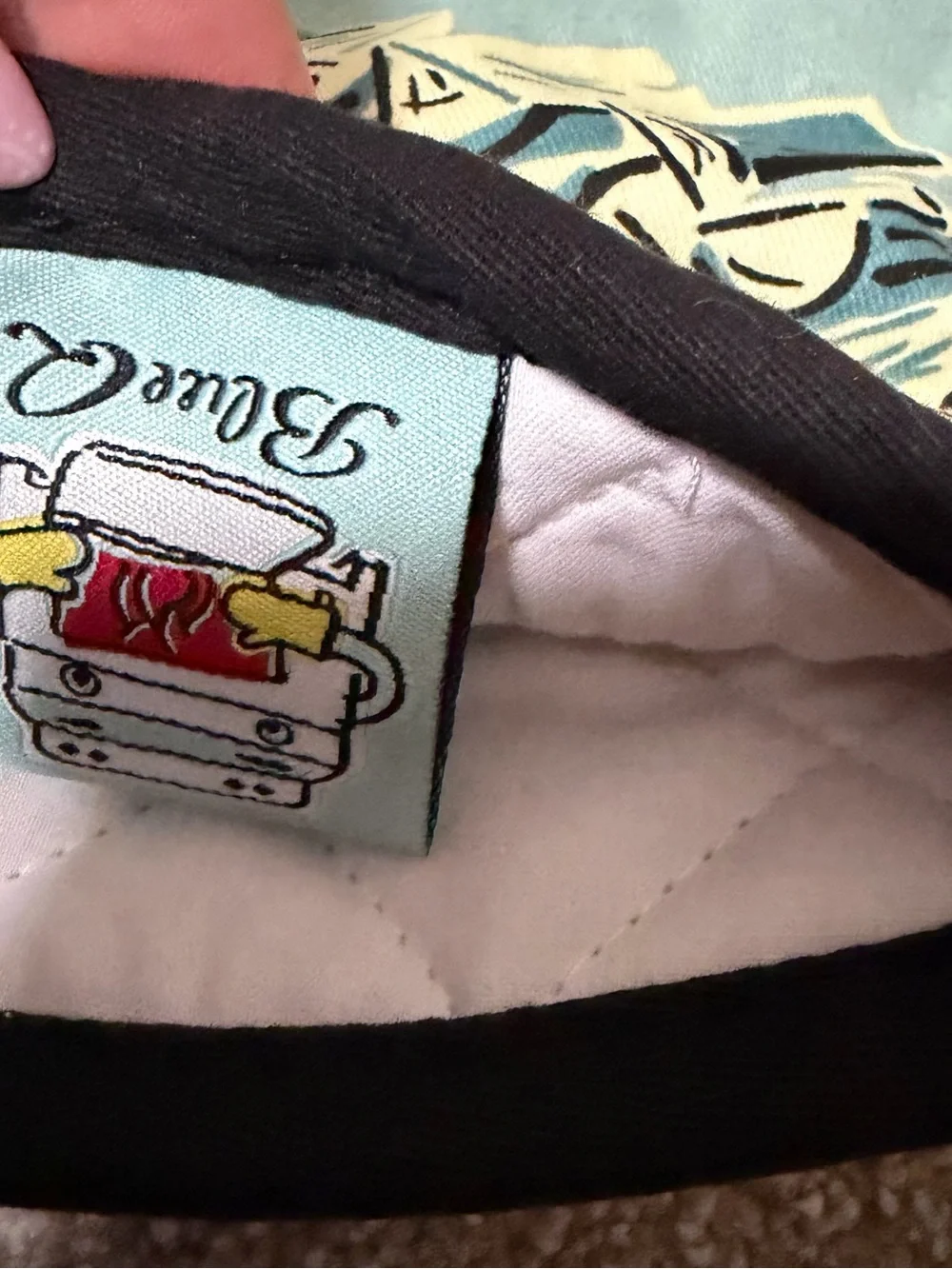 Blue Q “Naughty” Oven Mitt Set of 2 Funny Retro BBQ Camping Kitchen Mitts